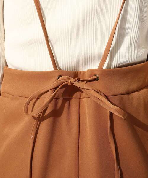 THE SHOP TK (ザ ショップ ティーケー )の「◆サロペットパンツ(サロペット/オーバーオール・レディース・キャメル/ブラック・12/13)」の7枚目の写真