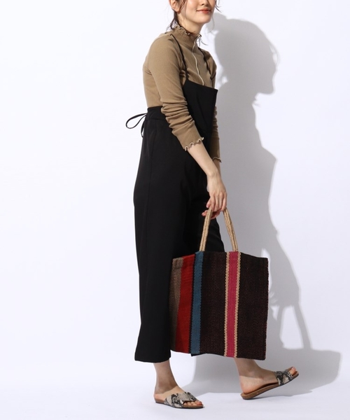 THE SHOP TK (ザ ショップ ティーケー )の「◆サロペットパンツ(サロペット/オーバーオール・レディース・キャメル/ブラック・12/13)」の13枚目の写真