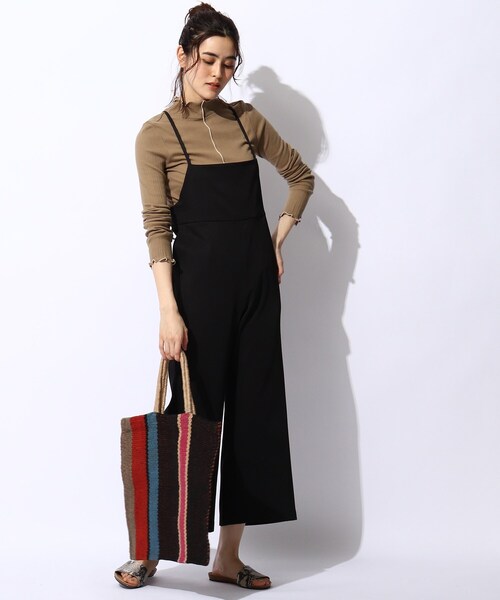 THE SHOP TK (ザ ショップ ティーケー )の「◆サロペットパンツ(サロペット/オーバーオール・レディース・キャメル/ブラック・12/13)」の20枚目の写真