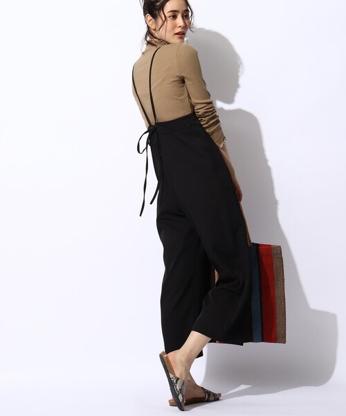 THE SHOP TK (ザ ショップ ティーケー )の「◆サロペットパンツ(サロペット/オーバーオール・レディース・キャメル/ブラック・12/13)」の21枚目の写真