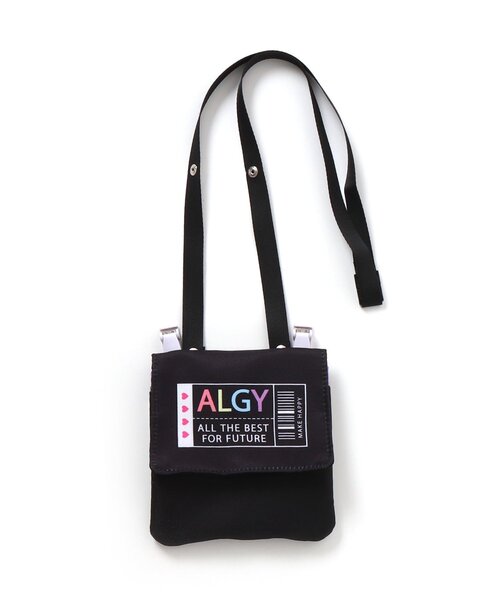 algy（アルジー）の「ポケットポーチ（ショルダーバッグ・キッズ・ブラック/ミント・FREE）」の2枚目の写真