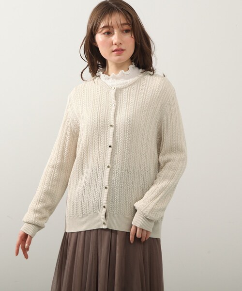 DRESKIP(ドレスキップ)の「◆麻タッチミニケ-ブルニットカーディガン(カーディガン/ボレロ・レディース・ライトグレー/ライトブルー/アイボリー・02/03/04)」の22枚目の写真