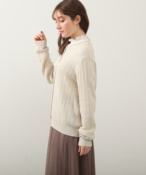 DRESKIP(ドレスキップ)の「◆麻タッチミニケ-ブルニットカーディガン(カーディガン/ボレロ・レディース・ライトグレー/ライトブルー/アイボリー・02/03/04)」の19枚目の写真