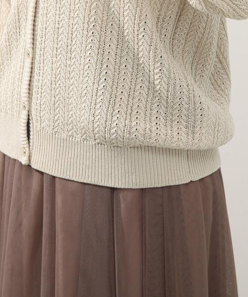 DRESKIP(ドレスキップ)の「◆麻タッチミニケ-ブルニットカーディガン(カーディガン/ボレロ・レディース・ライトグレー/ライトブルー/アイボリー・02/03/04)」の5枚目の写真