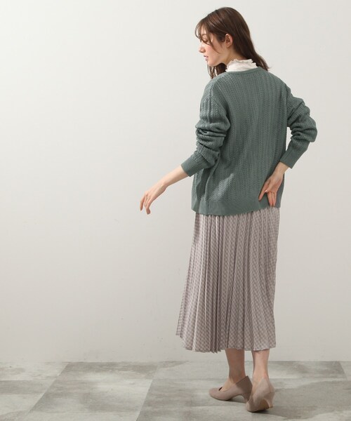 DRESKIP(ドレスキップ)の「◆麻タッチミニケ-ブルニットカーディガン(カーディガン/ボレロ・レディース・ライトグレー/ライトブルー/アイボリー・02/03/04)」の16枚目の写真