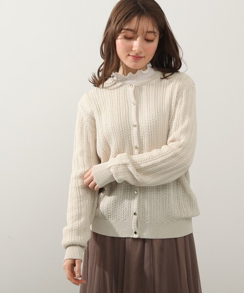 DRESKIP(ドレスキップ)の「◆麻タッチミニケ-ブルニットカーディガン(カーディガン/ボレロ・レディース・ライトグレー/ライトブルー/アイボリー・02/03/04)」の21枚目の写真