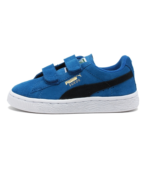 PUMA（プーマ）の「スウェード 2ストラップ (KIDS)（スニーカー・キッズ・ブルー/ピンク・14cm/13cm/15cm/17cm/19cm/18cm/12cm/16cm/21cm/20cm）」の3枚目の写真