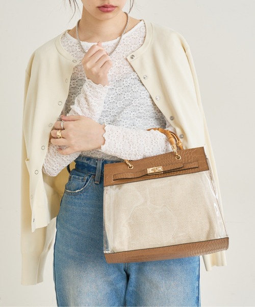 natural couture(ナチュラルクチュール)の「WEB限定/旬顔コーデが決まるプチプラリングドット釦おしゃれカーディガン(カーディガン/ボレロ・レディース・グリーン/ピンク/パープル/オフホワイト・FREE)」の18枚目の写真