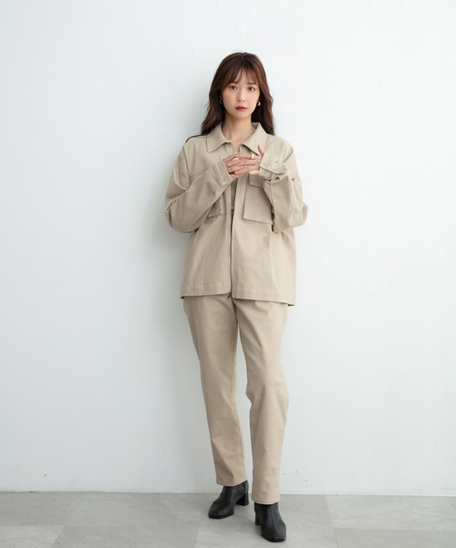 ADIRA（アディラ）の「ユニセックスツイルテーパードパンツ（その他パンツ・レディース・ライトベージュ/ブラック・MEDIUM/LARGE）」の17枚目の写真