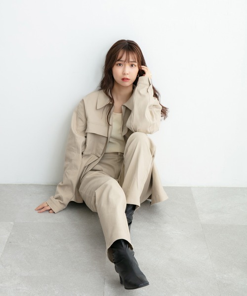 ADIRA（アディラ）の「ユニセックスツイルテーパードパンツ（その他パンツ・レディース・ライトベージュ/ブラック・MEDIUM/LARGE）」の8枚目の写真