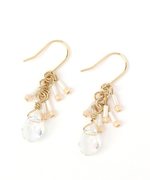 GLOBAL WORK(グローバルワーク)の「【MADE IN JAPAN】キラキラビーズピアス/273151(ピアス(両耳用)・レディース・ライトブルー/ホワイト/ライトベージュ・FREE)」の1枚目の写真