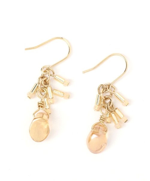 GLOBAL WORK(グローバルワーク)の「【MADE IN JAPAN】キラキラビーズピアス/273151(ピアス(両耳用)・レディース・ライトブルー/ホワイト/ライトベージュ・FREE)」の2枚目の写真