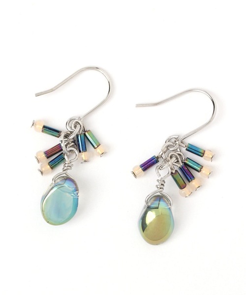 GLOBAL WORK(グローバルワーク)の「【MADE IN JAPAN】キラキラビーズピアス/273151(ピアス(両耳用)・レディース・ライトブルー/ホワイト/ライトベージュ・FREE)」の3枚目の写真