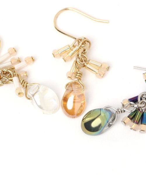 GLOBAL WORK(グローバルワーク)の「【MADE IN JAPAN】キラキラビーズピアス/273151(ピアス(両耳用)・レディース・ライトブルー/ホワイト/ライトベージュ・FREE)」の5枚目の写真