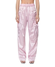 DIESEL | レディース パンツ サテン ルーズフィット ウエストゴム(カーゴパンツ)