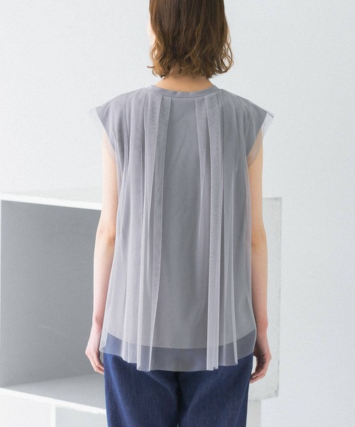 URBAN RESEARCH ROSSO（アーバンリサーチロッソ）の「メッシュレイヤードカットソー（Tシャツ/カットソー・レディース・ネイビー/グレー/オフホワイト・FREE）」の13枚目の写真