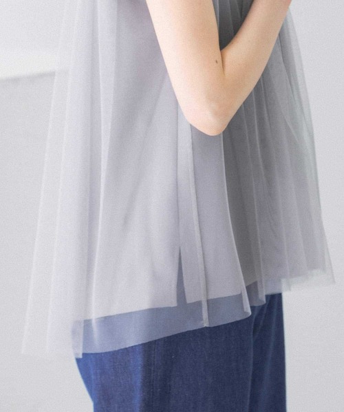 URBAN RESEARCH ROSSO（アーバンリサーチロッソ）の「メッシュレイヤードカットソー（Tシャツ/カットソー・レディース・ネイビー/グレー/オフホワイト・FREE）」の16枚目の写真