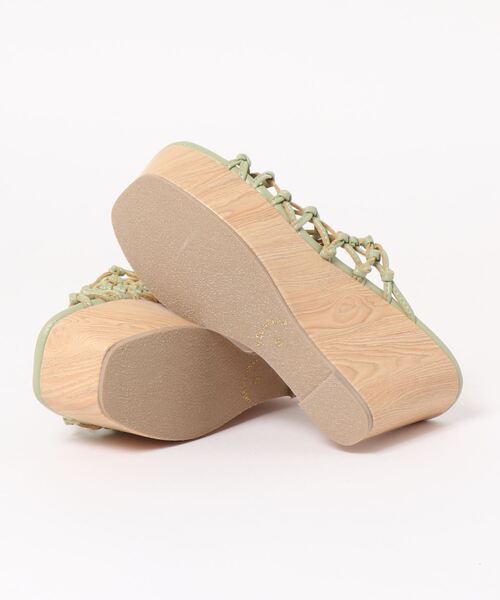 attagirl(アタガール)の「厚底メッシュミュールサンダル(サンダル・レディース・アイボリー/ブラック/カーキ・M/S/LL/L)」の4枚目の写真