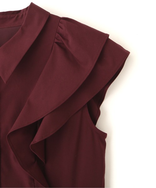 PROPORTION BODY DRESSING（プロポーションボディドレッシング）の「ラッフルシャツワンピース / 1212140512（ワンピース・レディース・ブルー/ブラウン系その他/ボルドー・SMALL/X-SMALL/MEDIUM）」の22枚目の写真