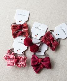 Bambin（ボンバン）の「【 Bambin / ボンバン 】 キッズ リボン ＆ ポンポン ヘアゴム セット（ヘアゴム）」