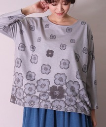 BARNDOOR（バーンドア）の「(BD)【BARNDOOR】ドルマンスリーブ 北欧風 プリント 長袖 Tシャツ（Tシャツ/カットソー）」