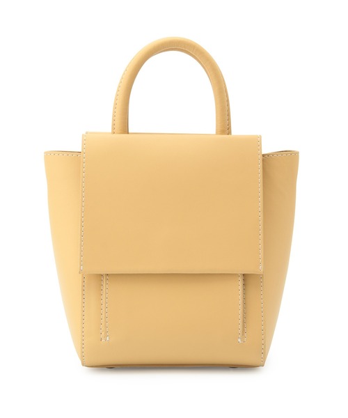 ADAM ET ROPE'(アダムエロペ)の「〈追加〉【2WAY】スプリットレザーフラップミニバッグ(ハンドバッグ・レディース・マスタード/ラベンダー/ベージュ系その他/ブラック・FREE)」の8枚目の写真