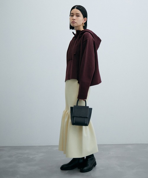 ADAM ET ROPE'(アダムエロペ)の「〈追加〉【2WAY】スプリットレザーフラップミニバッグ(ハンドバッグ・レディース・マスタード/ラベンダー/ベージュ系その他/ブラック・FREE)」の12枚目の写真