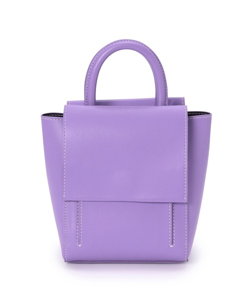 ADAM ET ROPE'(アダムエロペ)の「〈追加〉【2WAY】スプリットレザーフラップミニバッグ(ハンドバッグ・レディース・マスタード/ラベンダー/ベージュ系その他/ブラック・FREE)」の16枚目の写真