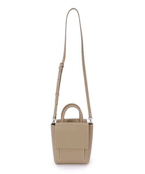 ADAM ET ROPE'(アダムエロペ)の「〈追加〉【2WAY】スプリットレザーフラップミニバッグ(ハンドバッグ・レディース・マスタード/ラベンダー/ベージュ系その他/ブラック・FREE)」の18枚目の写真