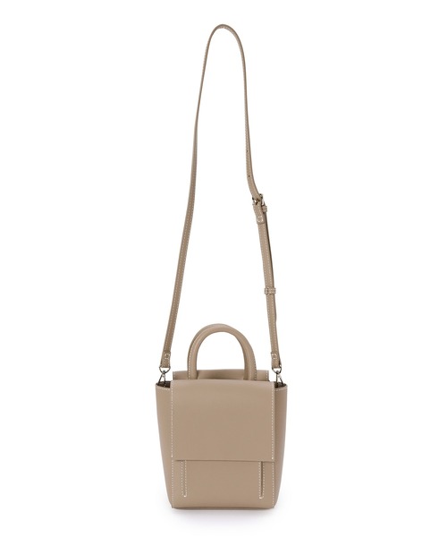 ADAM ET ROPE'(アダムエロペ)の「〈追加〉【2WAY】スプリットレザーフラップミニバッグ(ハンドバッグ・レディース・マスタード/ラベンダー/ベージュ系その他/ブラック・FREE)」の20枚目の写真