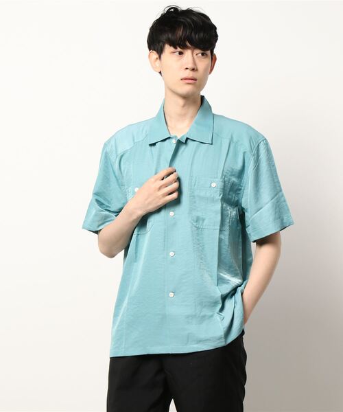 BIG MIKE（ビッグマイク）の「BIG MIKE ビッグマイク / 2POCKET SQUARE SS SHIRTS スクエアシルエット ダブルポケット半袖シャツ 102225605（シャツ/ブラウス・メンズ・エメラルド/サンドベージュ/ブルー系その他/ピンク系その他・MEDIUM/LARGE/X-LARGE）」の10枚目の写真