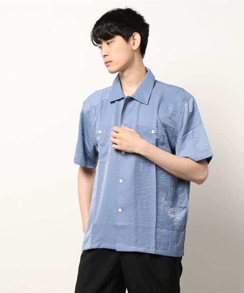 BIG MIKE（ビッグマイク）の「BIG MIKE ビッグマイク / 2POCKET SQUARE SS SHIRTS スクエアシルエット ダブルポケット半袖シャツ 102225605（シャツ/ブラウス・メンズ・エメラルド/サンドベージュ/ブルー系その他/ピンク系その他・MEDIUM/LARGE/X-LARGE）」の11枚目の写真