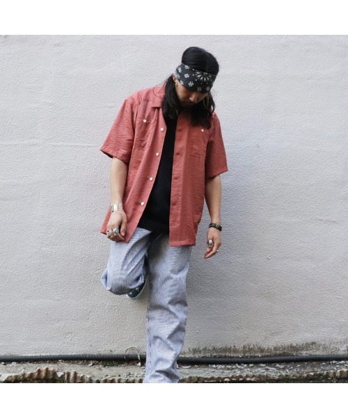 BIG MIKE（ビッグマイク）の「BIG MIKE ビッグマイク / 2POCKET SQUARE SS SHIRTS スクエアシルエット ダブルポケット半袖シャツ 102225605（シャツ/ブラウス・メンズ・エメラルド/サンドベージュ/ブルー系その他/ピンク系その他・MEDIUM/LARGE/X-LARGE）」の22枚目の写真