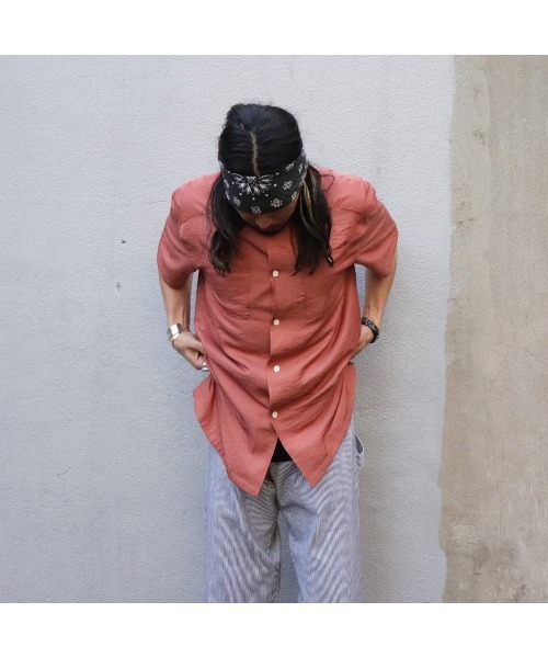 BIG MIKE（ビッグマイク）の「BIG MIKE ビッグマイク / 2POCKET SQUARE SS SHIRTS スクエアシルエット ダブルポケット半袖シャツ 102225605（シャツ/ブラウス・メンズ・エメラルド/サンドベージュ/ブルー系その他/ピンク系その他・MEDIUM/LARGE/X-LARGE）」の21枚目の写真