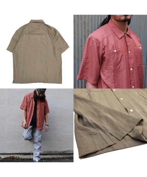 BIG MIKE（ビッグマイク）の「BIG MIKE ビッグマイク / 2POCKET SQUARE SS SHIRTS スクエアシルエット ダブルポケット半袖シャツ 102225605（シャツ/ブラウス・メンズ・エメラルド/サンドベージュ/ブルー系その他/ピンク系その他・MEDIUM/LARGE/X-LARGE）」の17枚目の写真
