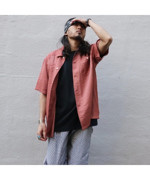 BIG MIKE（ビッグマイク）の「BIG MIKE ビッグマイク / 2POCKET SQUARE SS SHIRTS スクエアシルエット ダブルポケット半袖シャツ 102225605（シャツ/ブラウス・メンズ・エメラルド/サンドベージュ/ブルー系その他/ピンク系その他・MEDIUM/LARGE/X-LARGE）」の14枚目の写真