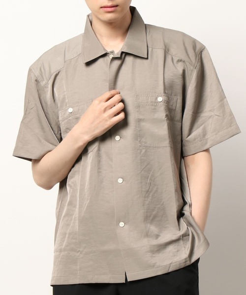 BIG MIKE（ビッグマイク）の「BIG MIKE ビッグマイク / 2POCKET SQUARE SS SHIRTS スクエアシルエット ダブルポケット半袖シャツ 102225605（シャツ/ブラウス・メンズ・エメラルド/サンドベージュ/ブルー系その他/ピンク系その他・MEDIUM/LARGE/X-LARGE）」の5枚目の写真