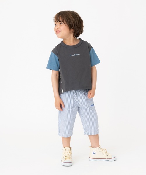 RUGGEDWORKS(ラゲッドワークス)の「テープ使い半袖TEE(Tシャツ/カットソー・キッズ・チャコール/アイボリー・150/90/130/100/120/110/140)」の17枚目の写真