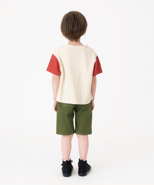 RUGGEDWORKS(ラゲッドワークス)の「テープ使い半袖TEE(Tシャツ/カットソー・キッズ・チャコール/アイボリー・150/90/130/100/120/110/140)」の5枚目の写真