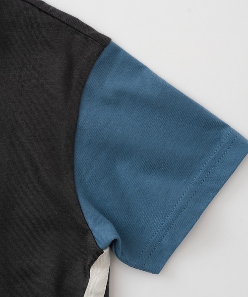 RUGGEDWORKS(ラゲッドワークス)の「テープ使い半袖TEE(Tシャツ/カットソー・キッズ・チャコール/アイボリー・150/90/130/100/120/110/140)」の10枚目の写真