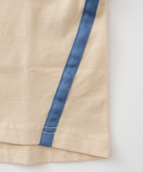 RUGGEDWORKS(ラゲッドワークス)の「テープ使い半袖TEE(Tシャツ/カットソー・キッズ・チャコール/アイボリー・150/90/130/100/120/110/140)」の12枚目の写真