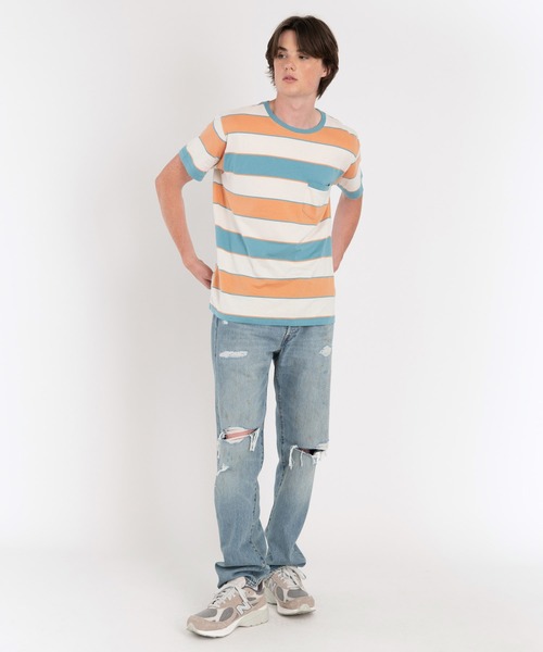 Levi's(リーバイス)の「LEVI'S(R) VINTAGE CLOTHING 1940'S SPLIT HEM Tシャツ SUNSET ORANGE BLUE(Tシャツ/カットソー・メンズ・マルチ・S/M/XL)」の12枚目の写真