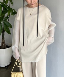 CAPRICIEUX LE'MAGE | シアースリーブリブＴシャツ(Tシャツ/カットソー)