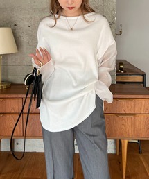 CAPRICIEUX LE'MAGE | シアースリーブリブＴシャツ(Tシャツ/カットソー)