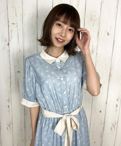 paravion（パラビオン）の「くまSSワンピース（ワンピース・レディース・グレー/アイボリー・ONESIZE）」の2枚目の写真