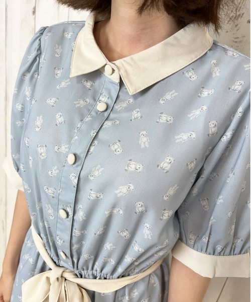 paravion（パラビオン）の「くまSSワンピース（ワンピース・レディース・グレー/アイボリー・ONESIZE）」の7枚目の写真