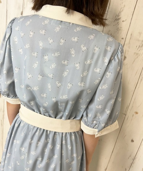 paravion（パラビオン）の「くまSSワンピース（ワンピース・レディース・グレー/アイボリー・ONESIZE）」の5枚目の写真