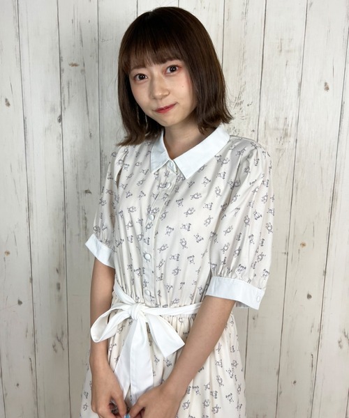 paravion（パラビオン）の「くまSSワンピース（ワンピース・レディース・グレー/アイボリー・ONESIZE）」の8枚目の写真