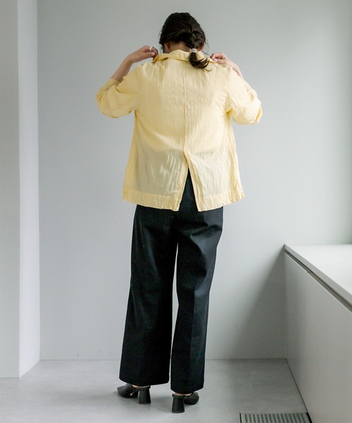 PUAL CE CIN（ピュアルセシン）の「コットンツイルタックワイドパンツ（その他パンツ・レディース・ブラック/ベージュ・FREE）」の12枚目の写真