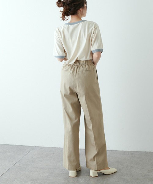 PUAL CE CIN（ピュアルセシン）の「コットンツイルタックワイドパンツ（その他パンツ・レディース・ブラック/ベージュ・FREE）」の15枚目の写真